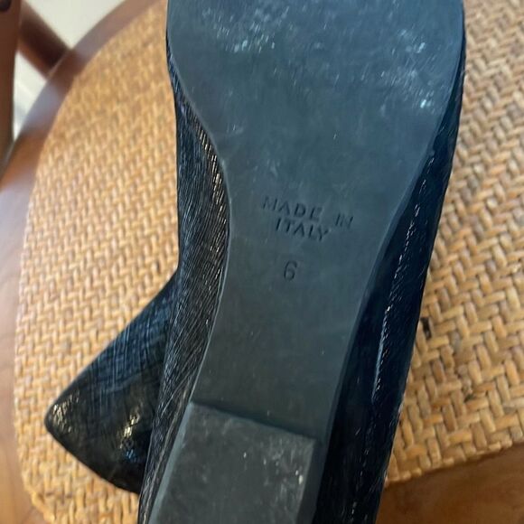 FSNY black metallic wedge flats size 6 - Picture 7 of 9
